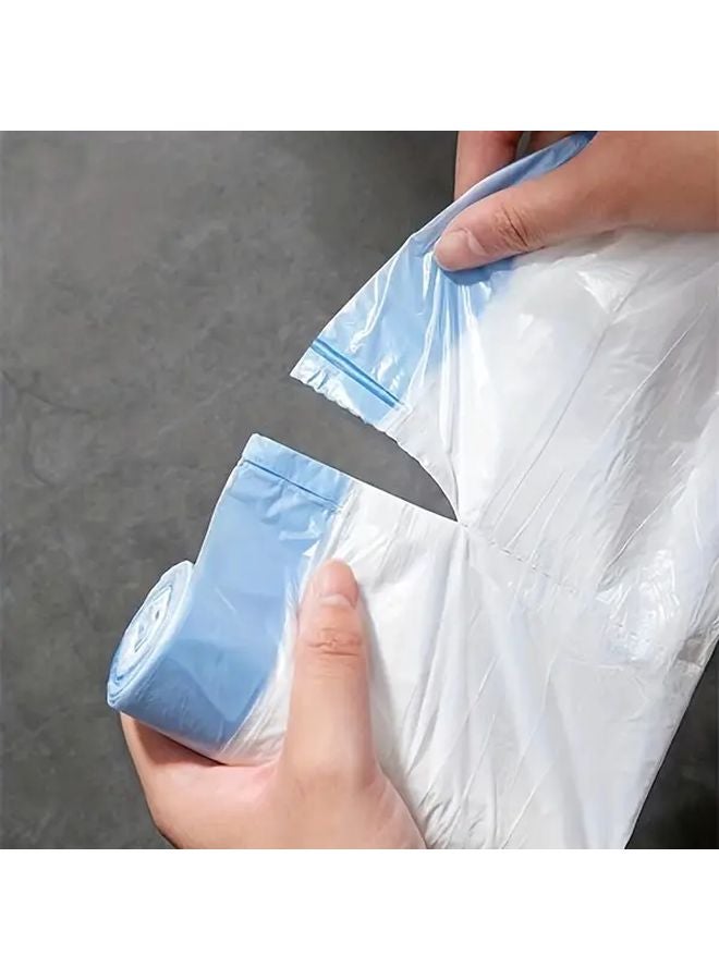 أكياس قمامة بيضاء صغيرة بسحاب 4 جالون 3 لفات 45 قطعة لكل لفة للحمام والمكتب - Image 5